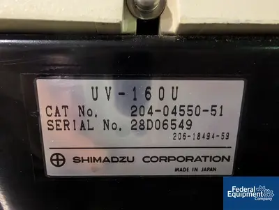 USED Shimadzu Shimadzu UV Recording Spectrophotometer, model UV160U