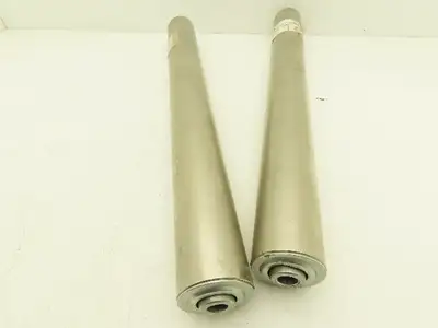 2" Gravity Conveyor Idler Roller 20"BF 7/16" Hex Bore Steel  Lot of 2