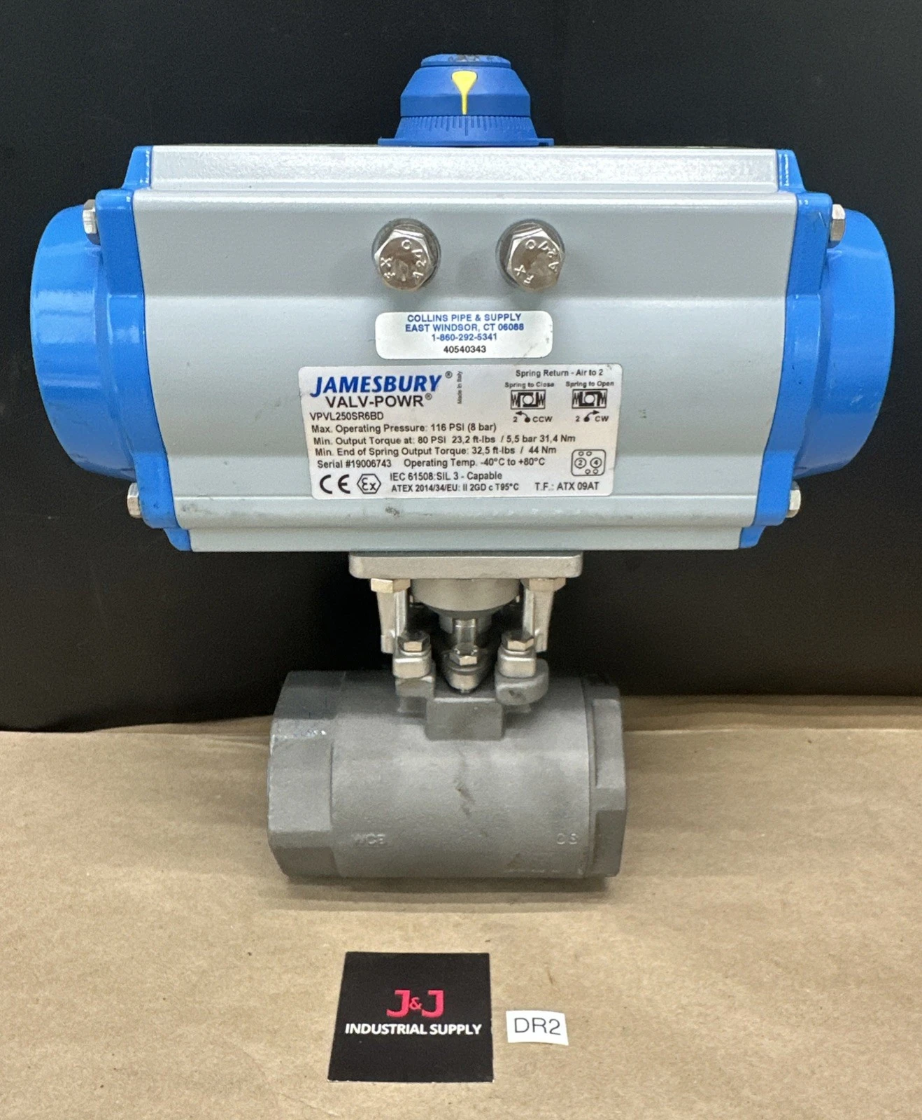 NEW Jamesbury VPVL250SR6BD