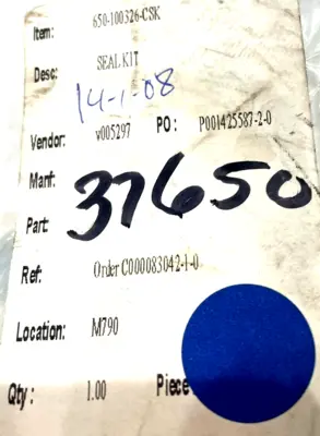 NEW SHEFFER CORP. AM 650-100326-CSK SEAL KIT AM 650100326CSK