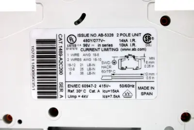 USED ALLEN BRADLEY 1489-A2C200