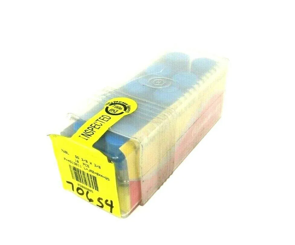 LOT OF 10 NEW HAM-LET 768L SS 3/8 X 3/8 STAINLESS STEEL FITTINGS 768LSS38X38