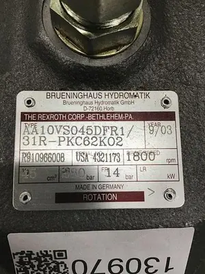 USED REXROTH AA10VS045DFR1/31R-PKC62K02