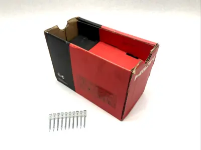 USED HILTI 750X X-GPN 37 MX PLYWOOD NAILS FOR GX120 COLLATED 1-1/2" BOX OF 7