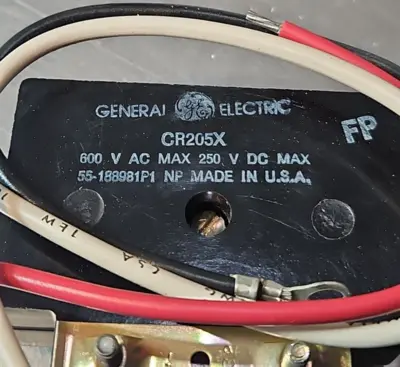GE CR205X Auxiliary Contact 600V. Loc4C-19