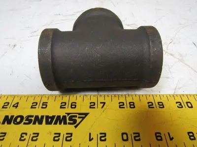1-1/4" Malleable Iron Tee Fitting Black Pipe Steel Lot of 20