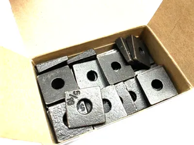 USED CHICAGO HARDWARE & FIXTURE COMPANY BLACK-OXIDE SQUARE BEVEL WASHER 5/16"