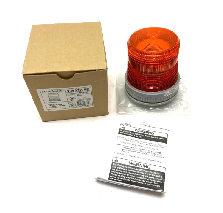 New | in-Stock Edwards Signaling AdaptaBeacon Strobe Beacon Amber 240VAC 0.02A Safety Products (Other) Michigan US | Maverick Industrial Sales #1392750