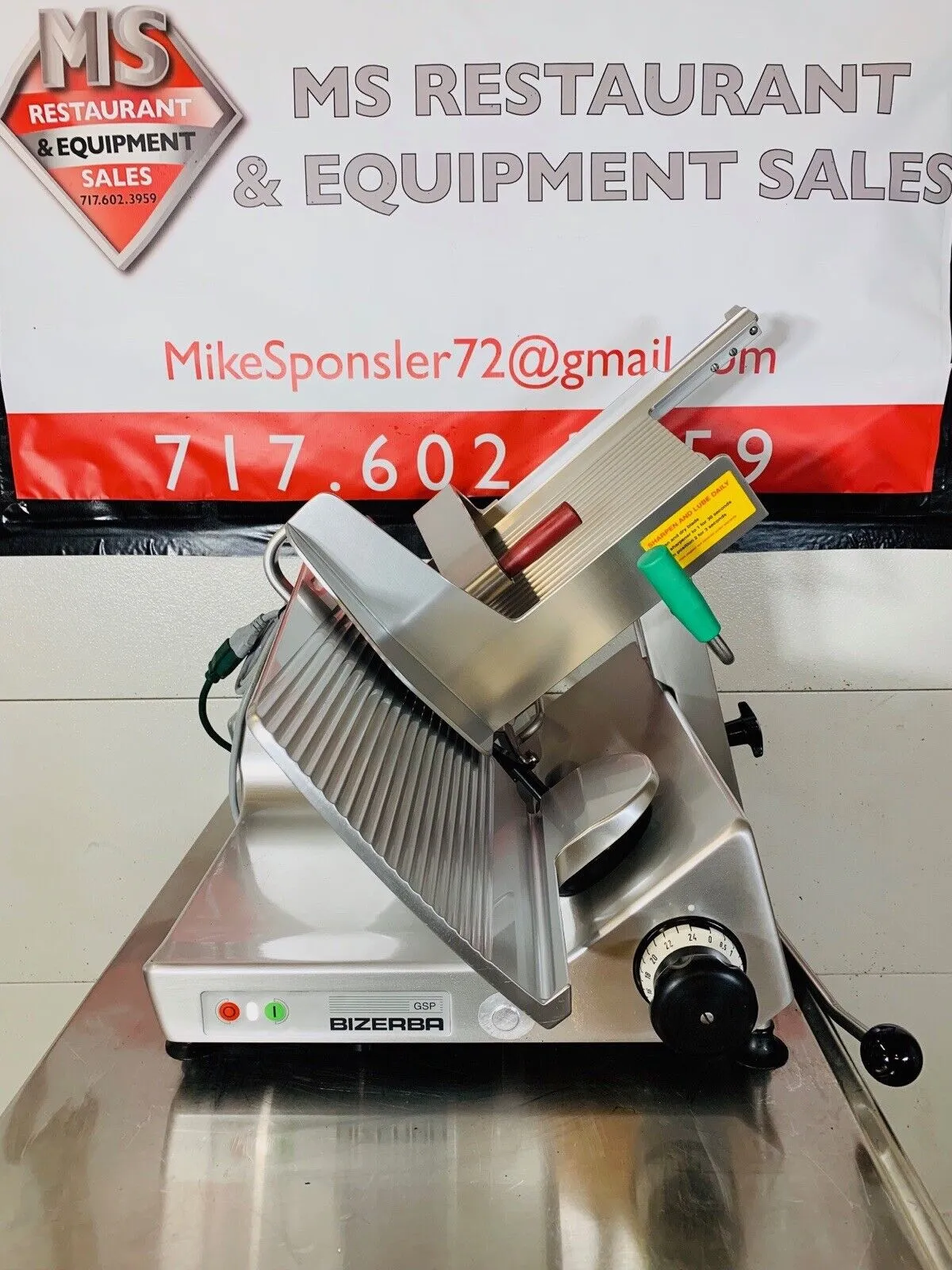 Bizerba GSP H 2017 Manual Deli Slicer Fully Refurbished!