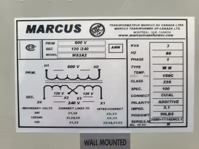USED MARCUS TRANSFORMER MS3A2