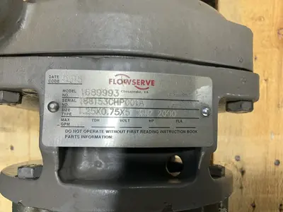 Used FLOWSERVE 1689993 Pumps Ohio US | HGR 24 #1304974