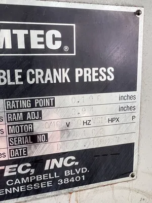 1987 STAMTEC G2-110 OBI / Gap Frame Press | Universal Press & Machinery (UPM) (10)