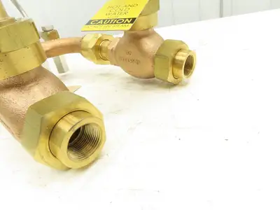 Strahman M-159 Water Mixing Station Bronze Hot/Cold Globe Valves Stainless Loop