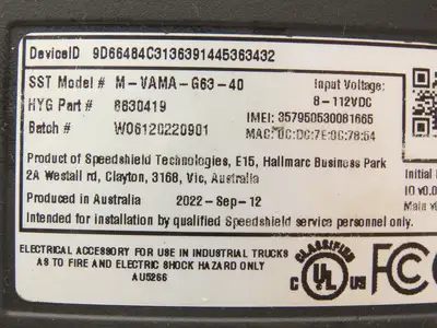 Speedshield M-VAMA-G63-40 Velocity Asset Manager Module Off Hyster E80XN