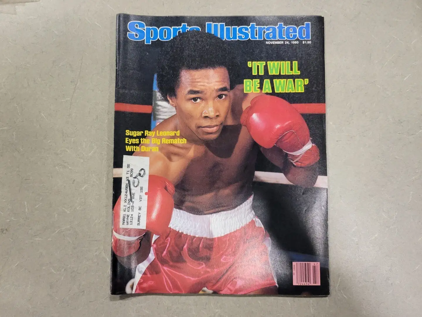USED SPORTS ILLUSTRATED NOVEMBER 24, 1980