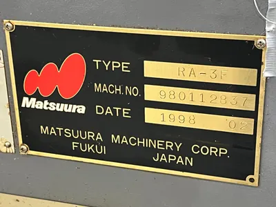 1998 MATSUURA RA-3F Vertical Milling Center | Levy Recovery Group (21)