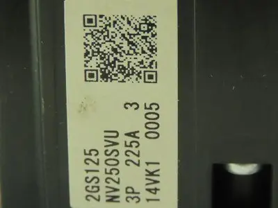 Mitsubishi Electric NV250-SVU Circuit Breaker Ground Fault 225A 3Ph 480V