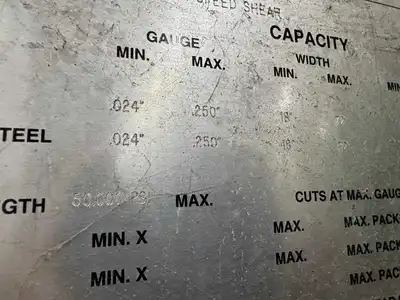 0.250" x 6' Herr Voss CTL Shear