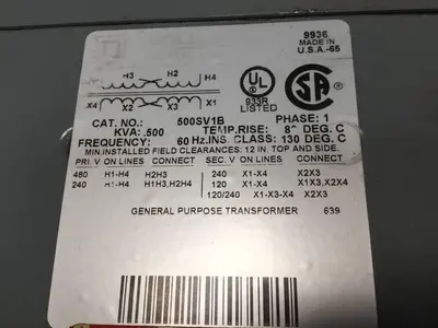 USED SQUARE D 500SV1B