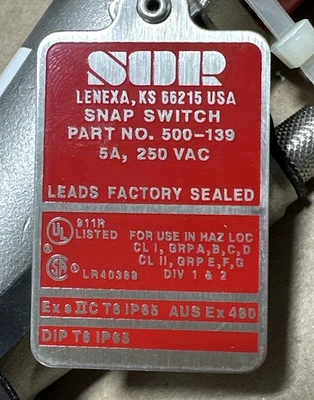 NEW Static O Ring Control Devices (SOR) 6AH-EF3-N4-C1A-12-100PSI