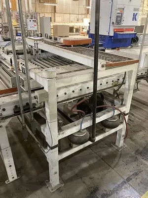 CONVEYOR WORK-PIECE LATERAL POSITIONER/EVEN-ENDER