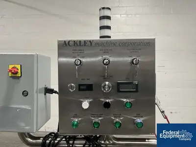 USED Ackley Ackley Ramp Printer, 01481-00158 with Feeding System with Eriez D30A