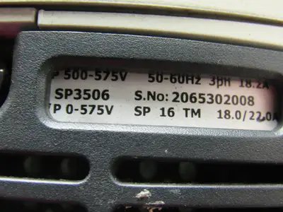 Emerson SP3506 Panel Mount AC Unidrive 500-575V 3PH 18.2A W/Power Supply