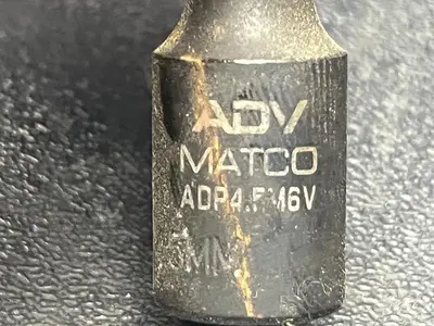 MATCO Tools "ADV" ADP4.5M6V, 1/4" Drive 4.5mm. 6Pt. Impact Socket, 2" Deep