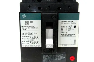 NEW GENERAL ELECTRIC TED136YT150 CIRCUIT BREAKER 3 POLE 150A