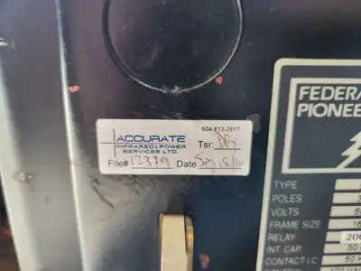 Used FEDERAL PIONEER 50H3 Switchgears British Columbia CA | Lenmark #1427012
