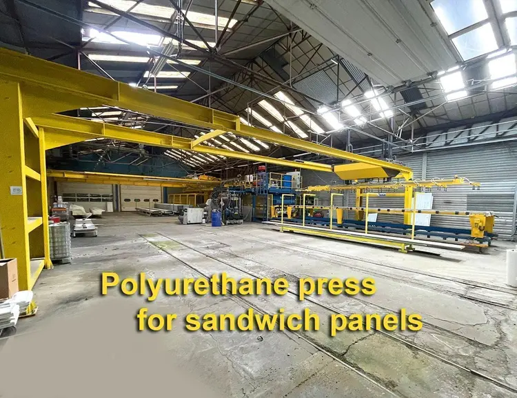 Used MANNI / CANNON POLYURETHANE PRESS FOR SANDWICH PANELS Fluid Forming Presses BE | Apt International N.V #362360