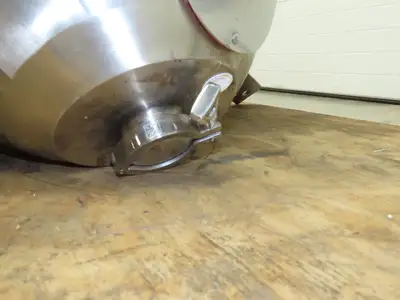 CFR 30 Gallon Cone Insulated Mixing Tank Jacketed 304 Stainless Steel Sanitary