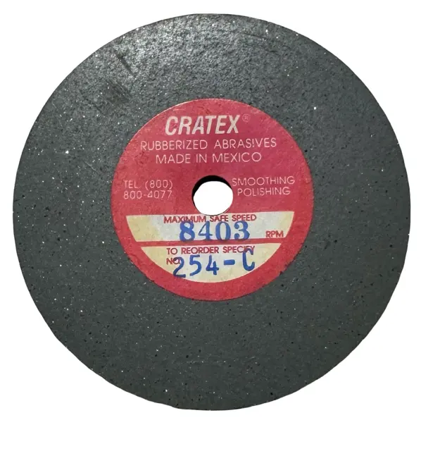 Cratex 2-1/2" x 1/4" x 1/4" Rubberized Straight Wheel, Coarse