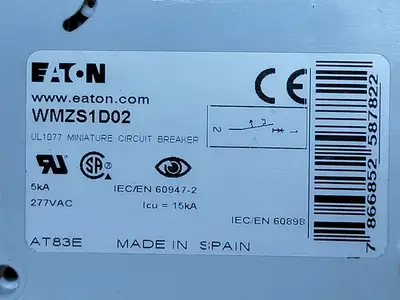 Used EATON WMZS1D02 Switchgears British Columbia CA | Lenmark #835596