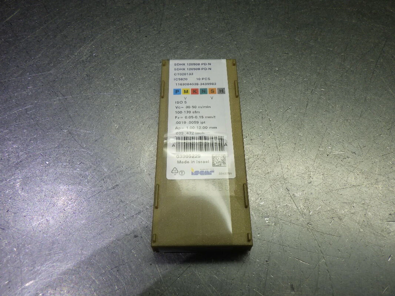 Iscar Carbide Milling Inserts QTY10 SDHX 120508-PD-N IC5820 (LOC3604)