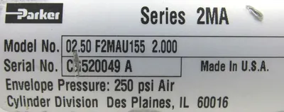 NEW PARKER 02.50-F2MAU155-2.000 CYLINDER 0250F2MAU1552000