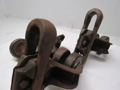 Jervis Webb 6968  Rivetless Chain Conveyor Trolley X-678 Size Lot Of 2 + Extras