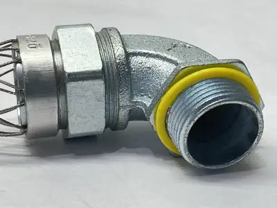 USED HUBBELL KELLEMS LIQUIDTIGHT CONDUIT WIRE GRIP 90 DEGREE 1"