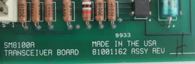 REFURBISHED MONITOR LABS 81001162 TRANSCEIVER BOARD REV H SM8100A
