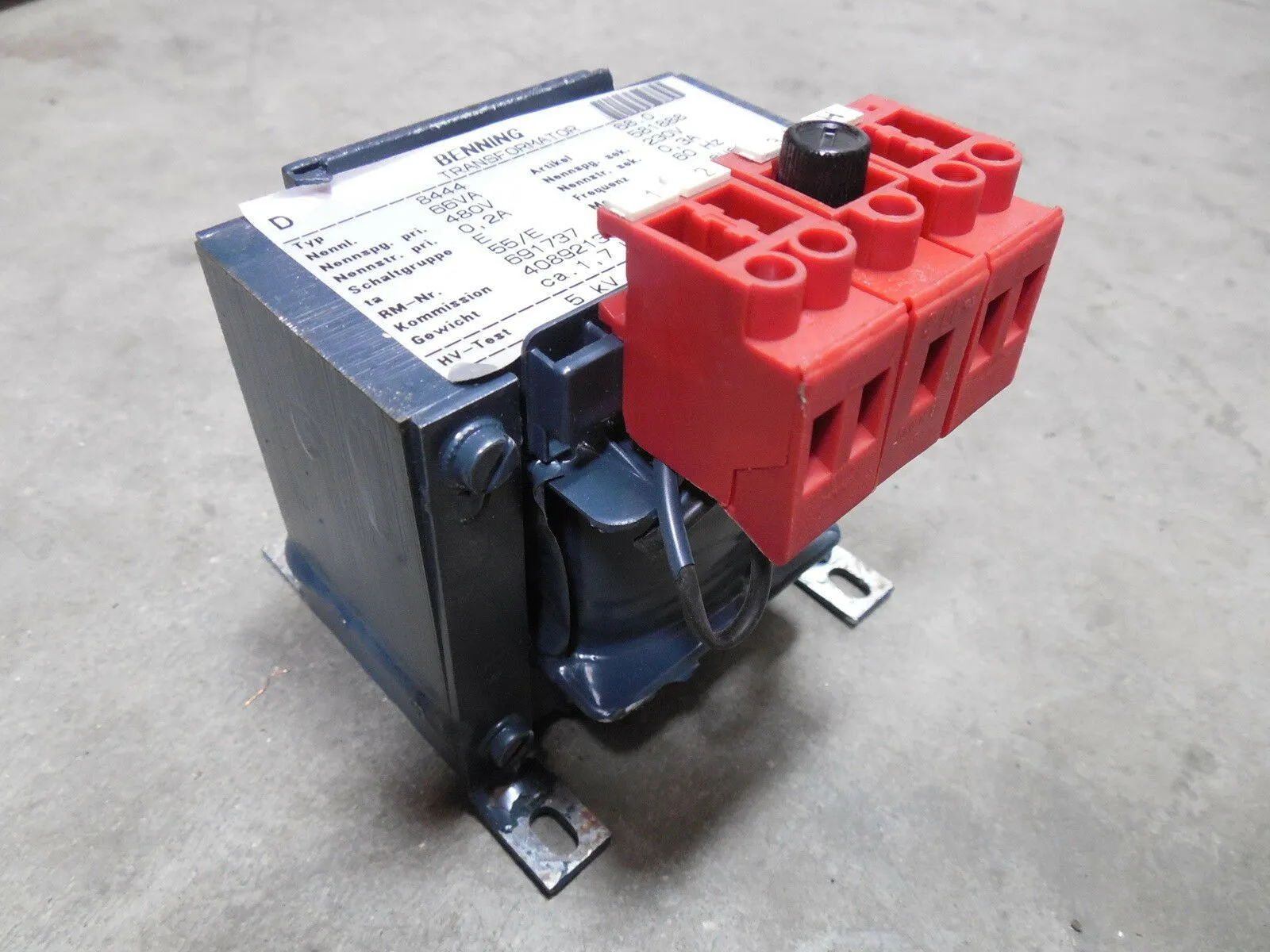Benning 8444 581888 Industrial Control Transformer Used