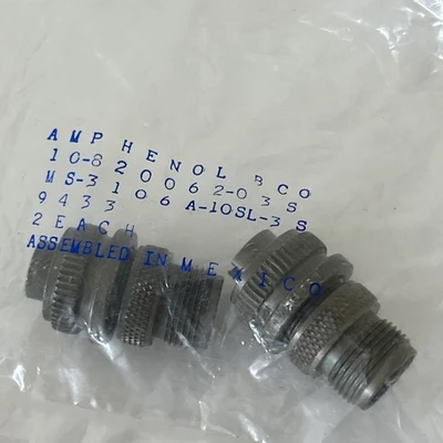 (4) Amphenol Aerospace (2 Per Sealed Bag) Connectors 10-820062-03S