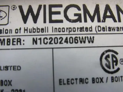 Wiegmann N1C202406WW 20x24x6" Type 1 Electrical Enclosure