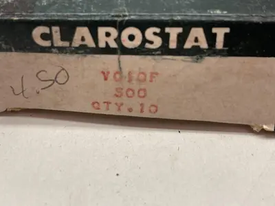 New | in-Stock CLAROSTAT V010F 500 Miscellaneous Equipment (Electrical & Power) | Surplus Asset Holdings #1199360