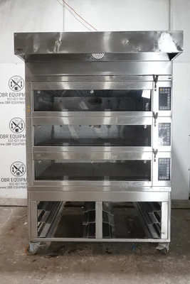 MIWE 2014 ELECTRIC CONDO TRIPLE DECK OVEN STEAM INJECTED W/ OVEN LOADER MODEL CO 3.1212