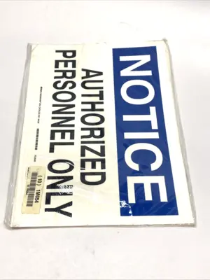 New | in-Stock Brady Notice Authorized Personnel Only Sign 10"x14" LOT OF 10 Safety Products (Other) Michigan US | Maverick Industrial Sales #1396799