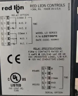 Red Lion LD2T06P0 Timer/Cycle Counter (BIN333)