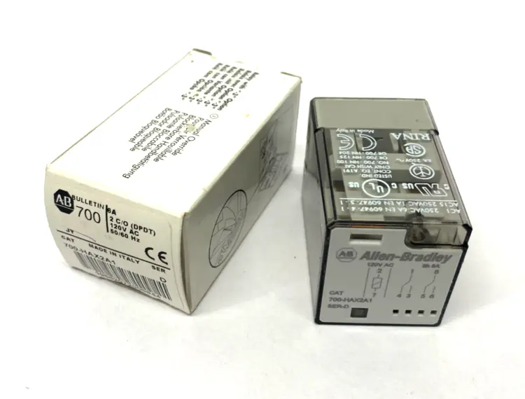 Used ALLEN-BRADLEY SER. D DIRECT PLUG-IN RELAY 2 C/O 120V AC Relays & Switches | Maverick Industrial Sales #1102390