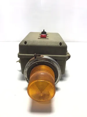 Vintage Industrial Alarm Control Box w/ Strobe Light & Siren