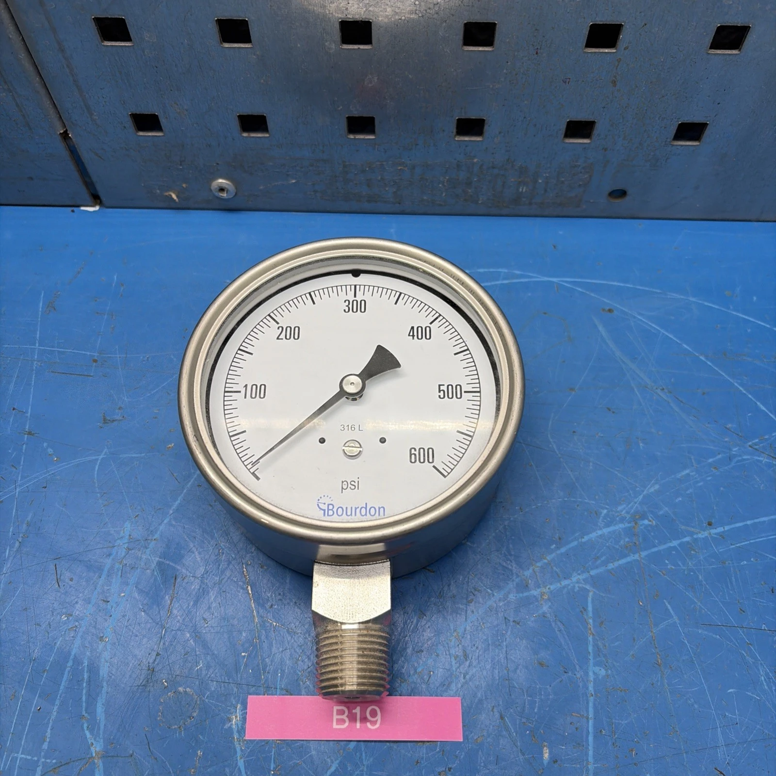 Bourdon 0-600 316L Industrial Pressure Gauge NNB Fast 🇺🇸 Shipping + Warranty