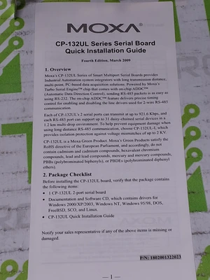 MOXA CP-132UL SERIES 2 PORT SERIAL BOARD - BRAND NEW IN BOX